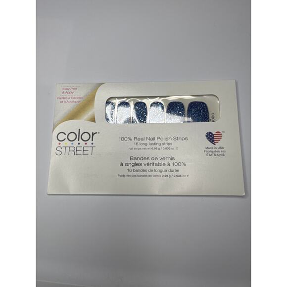 NWT Color Street “Renew Hope” Blue Holographic Glitter Nail Strips - Picture 2 of 4